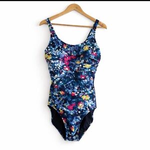 Calvin Klein Floral One-Piece Swimsuit 🌸 Navy Blue | Size XL